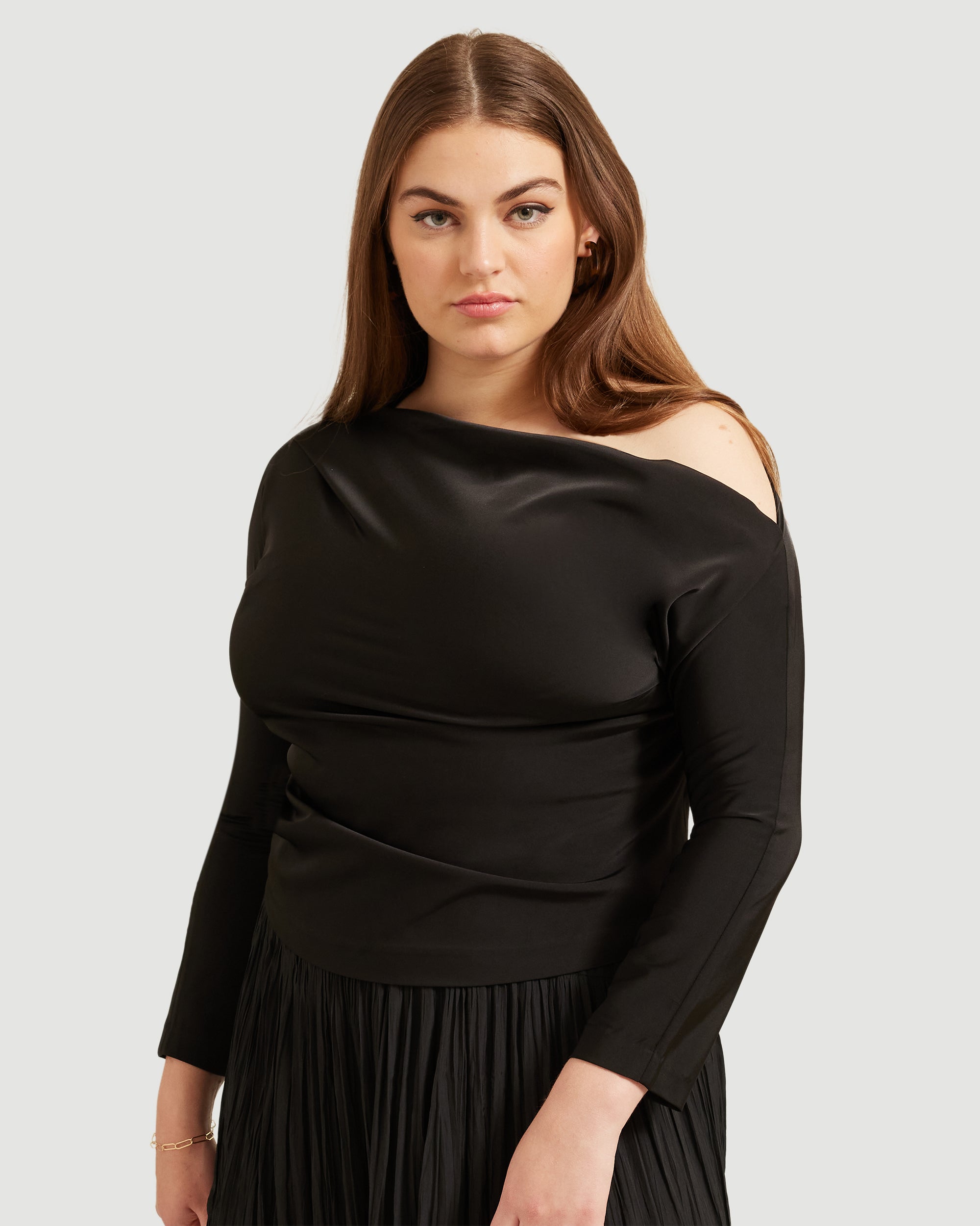 Peyton Draped One Shoulder Blouse