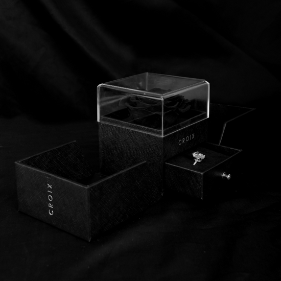 Flower Box - Black Onyx Rose