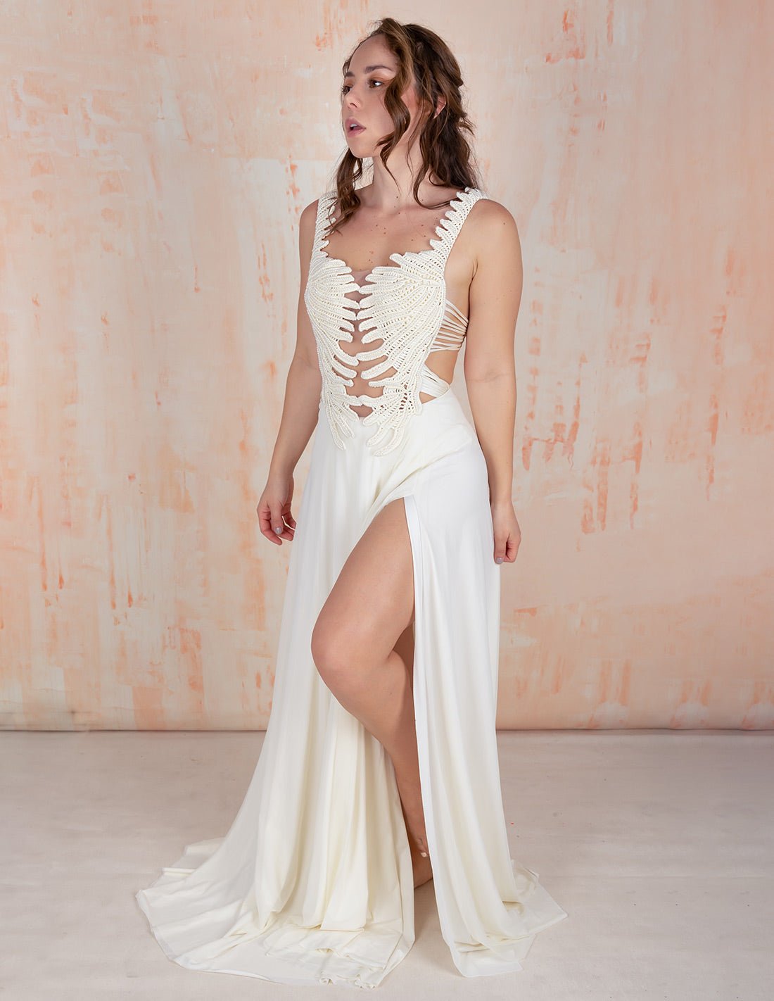 White Macrame dress overlay – Yahinas