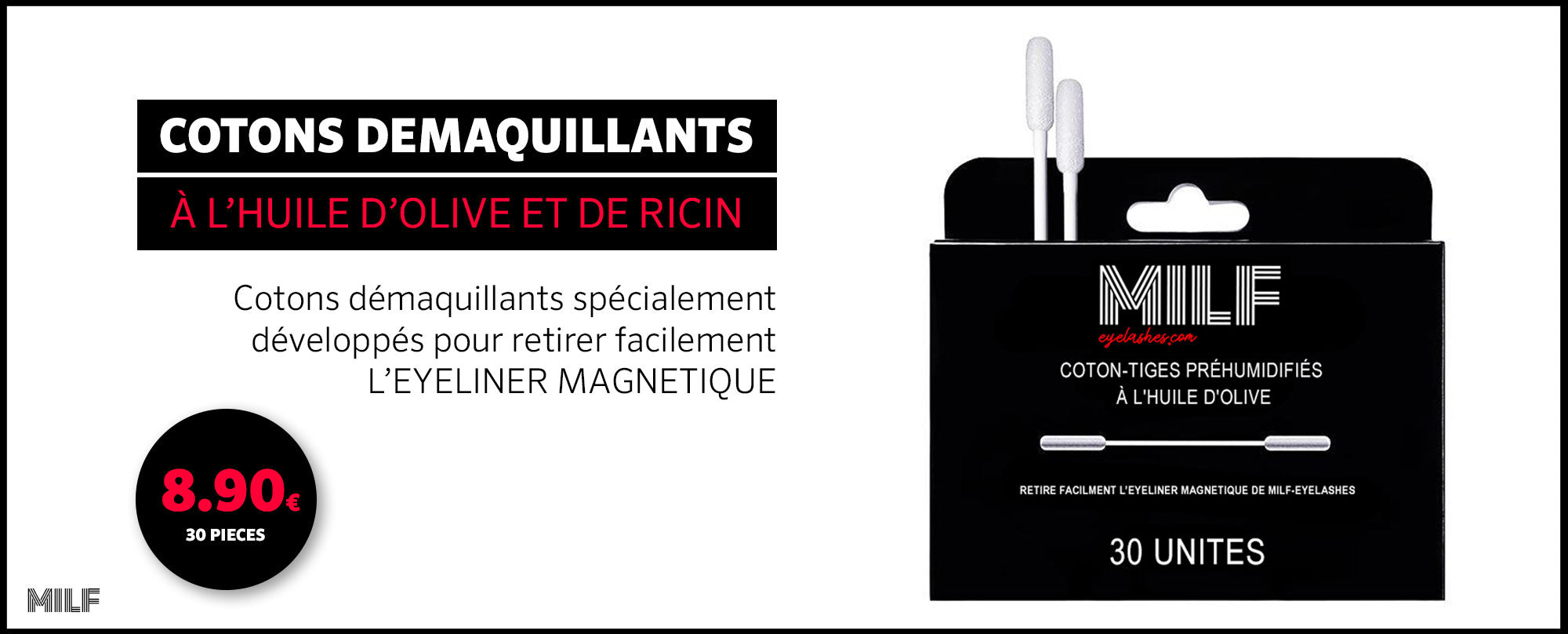 Cotons démaquillants pour démaquiller l'eyeliner magnétique