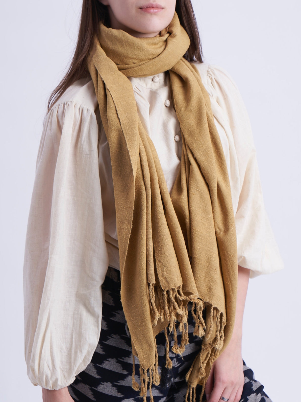 Eri Silk Scarf in Natural