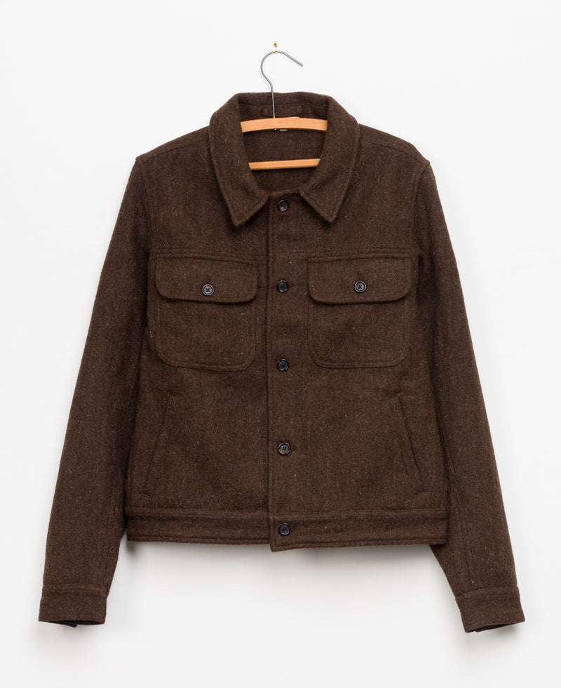 Abhay Jacket in Tobacco Yak Wool – Umber and Ochre