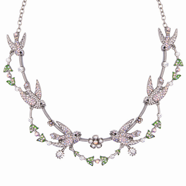 Crystal Skull Figaro Chain Necklace | Butler & Wilson Silver by Butler & Wilson