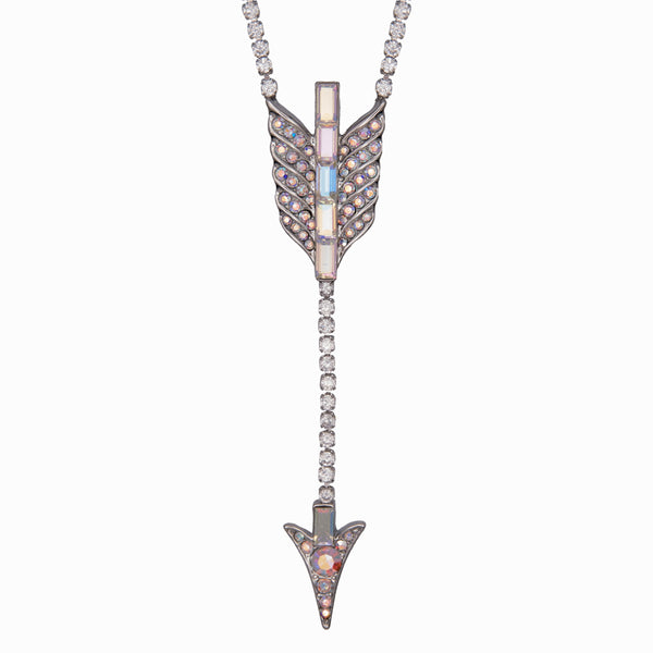 Crystal Skull Figaro Chain Necklace | Butler & Wilson Silver by Butler & Wilson