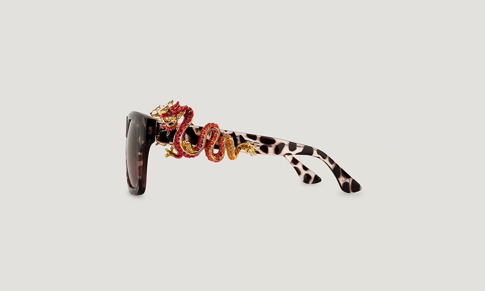 B&W Dragon Sunglasses | Side