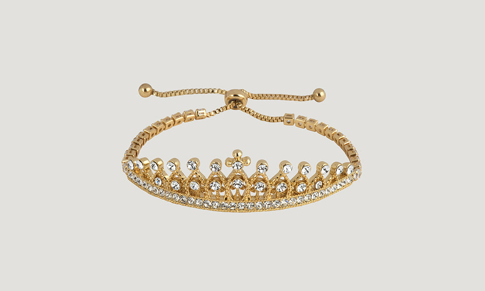 Crystal Crown Adjustable Bracelet