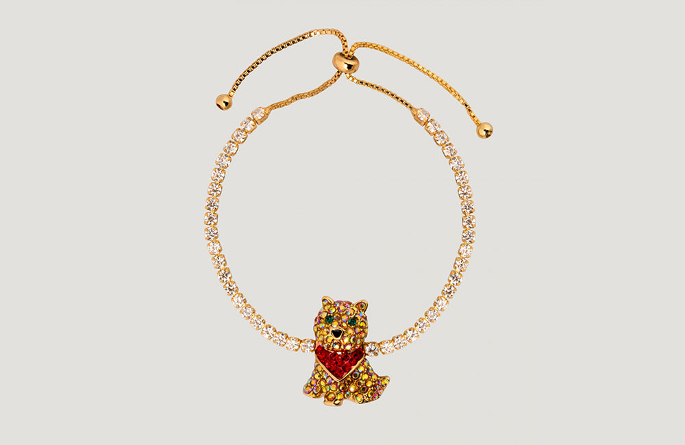 Crystal Dog Adjustable Bracelet