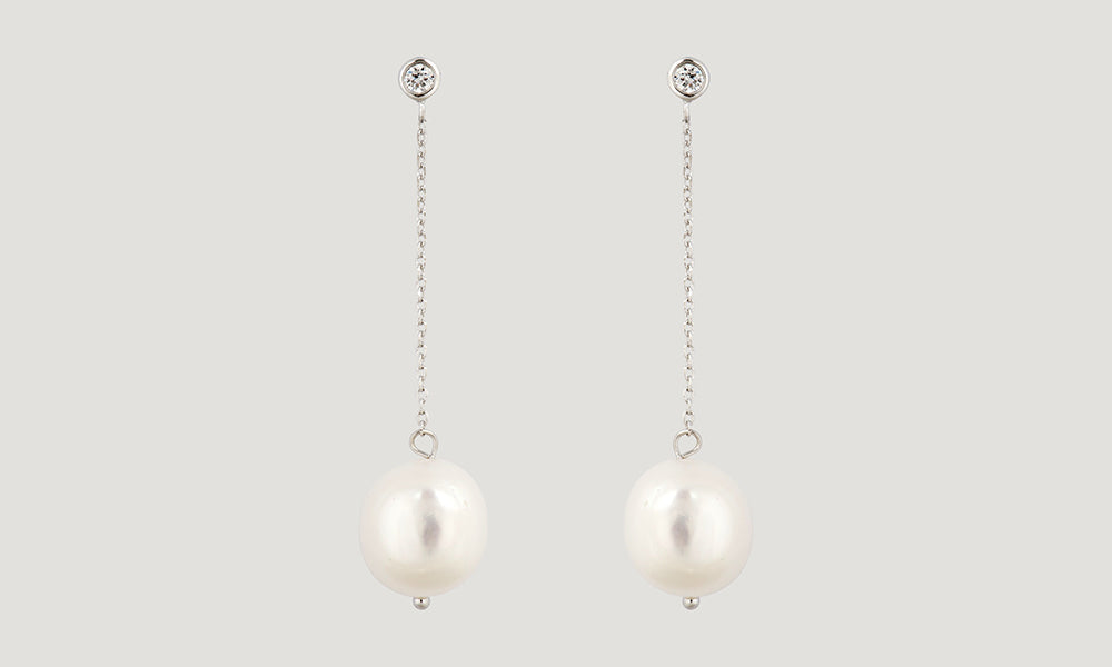 Faux Pearl Pendulum Drop Earrings