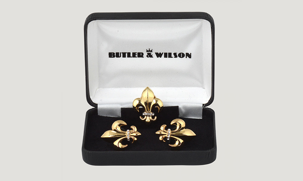 Fleur De Lis Cufflinks & Clutch Pin Set