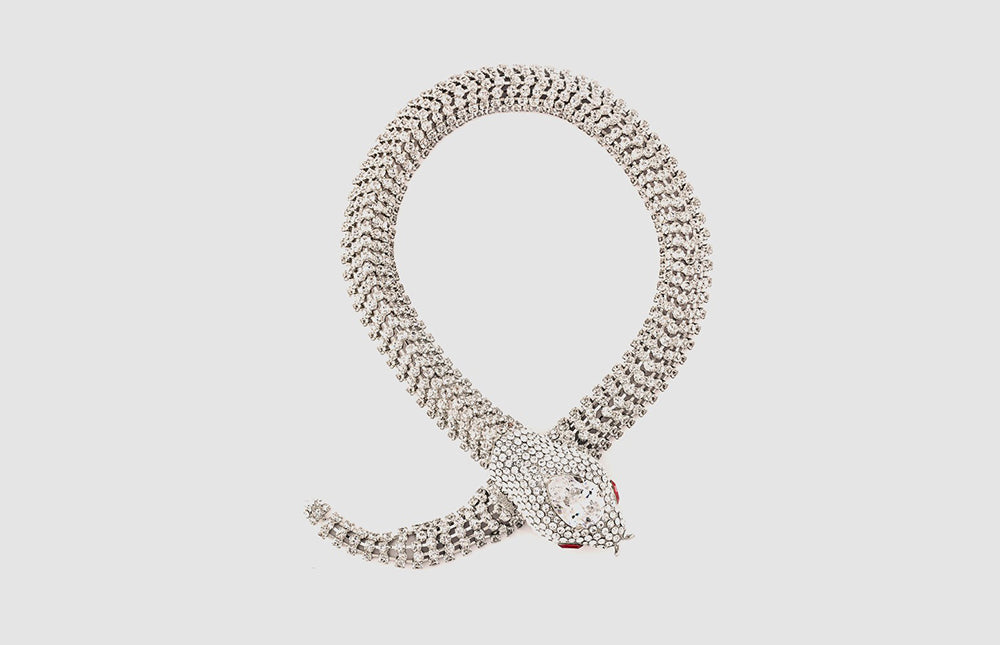 Large Crystal Snake Necklace