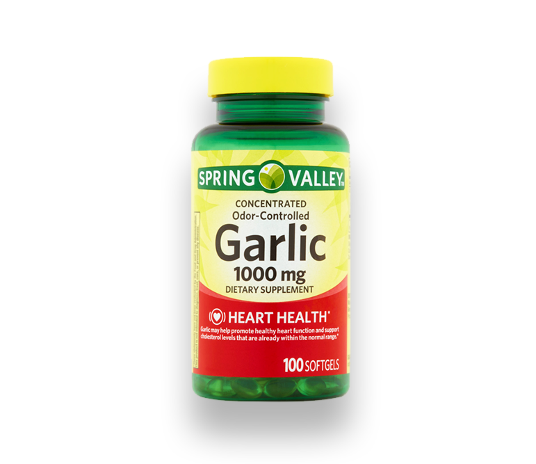 Spring Valley Garlic Ajo En Gel Liquido 1000 Mg 100 Capsulas Phasil