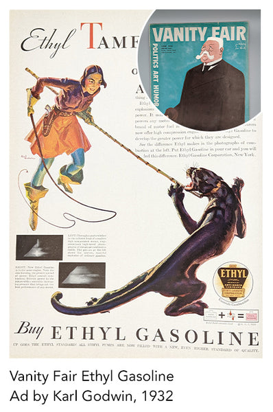 Vanity Fair Ethyl Gasoline, Ad by Karl Godwin, 1932