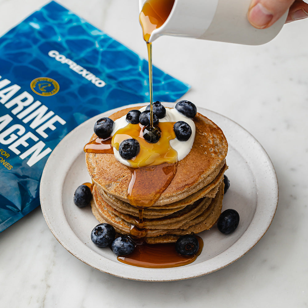 Collagen pancakes made from oats and banana