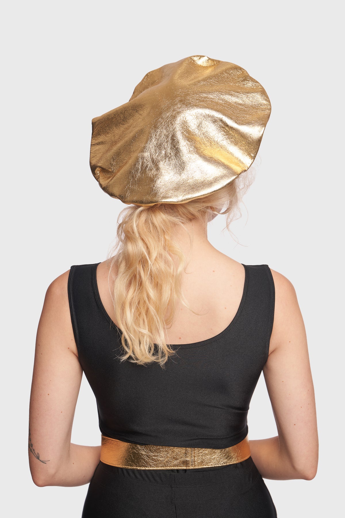 Load image into Gallery viewer, Chloe Beret *Gold Leather
