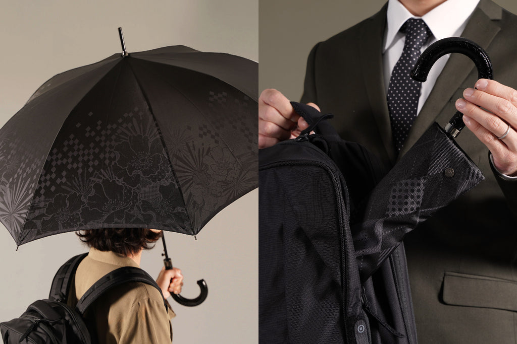 ブラックカラーの紳士傘