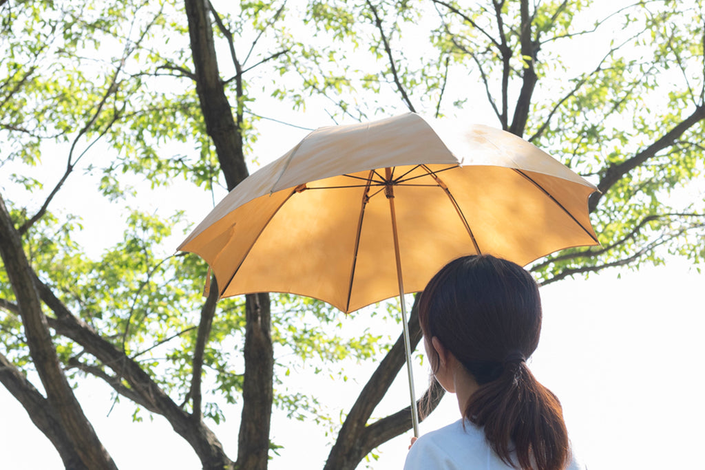 イエローの晴雨兼用日傘