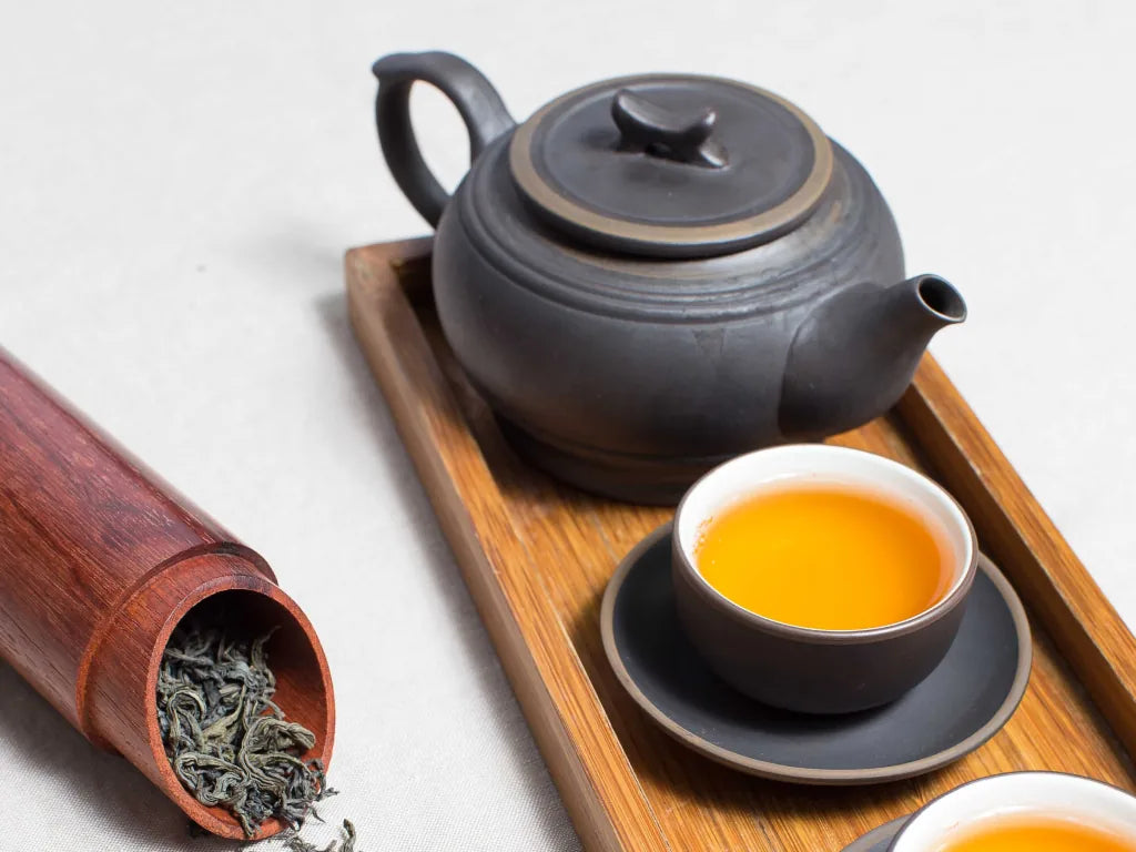 Preparazione del tè verde giapponese