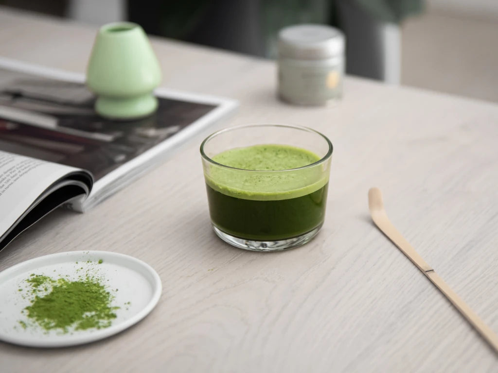 Matcha traditionally prepared