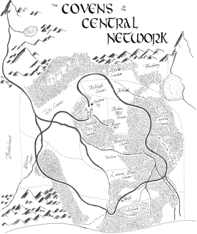 Map of covens of the Central Network