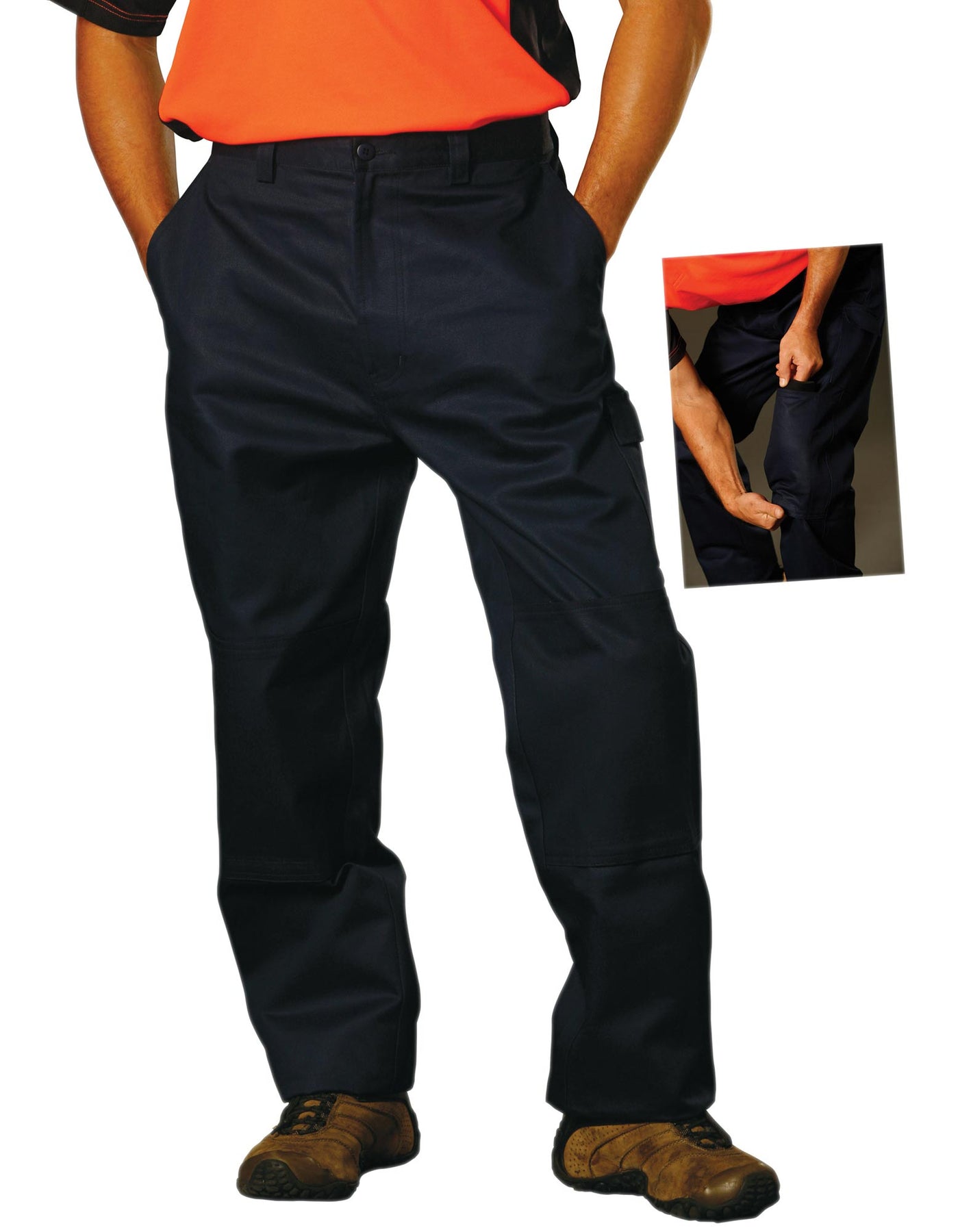 Cotton Drill Work Pants With Reflective Tape - Spartan Aust.