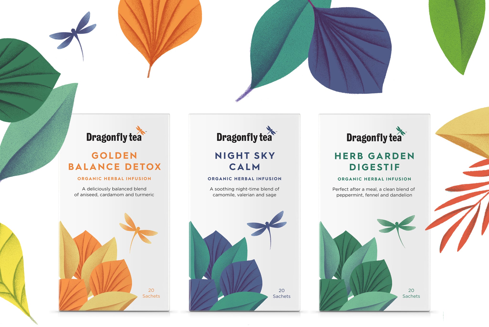 New delicious Dragonfly herbal tea infusions