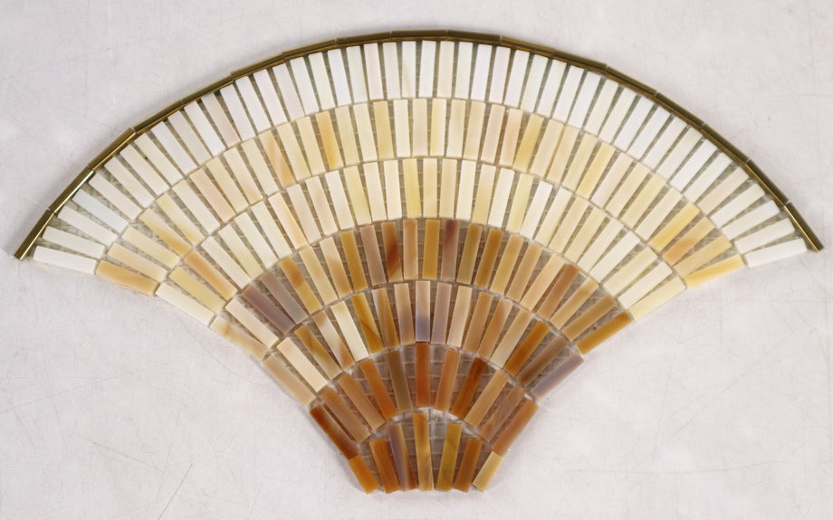 Fan Club Cream Ombre With Brass Mosaic
