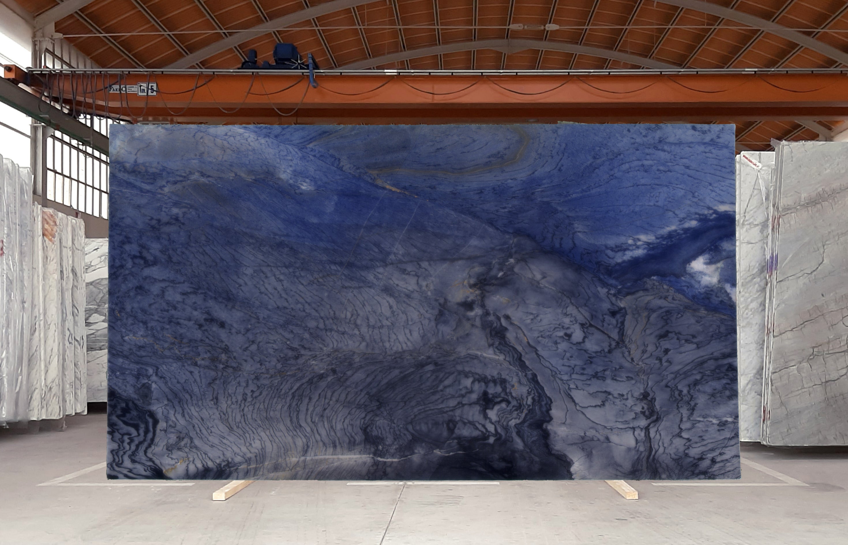  Azul Macaubas A1 Select Quartzite Slab 3/4  Polished Stone - 4127#07 -  76X133 