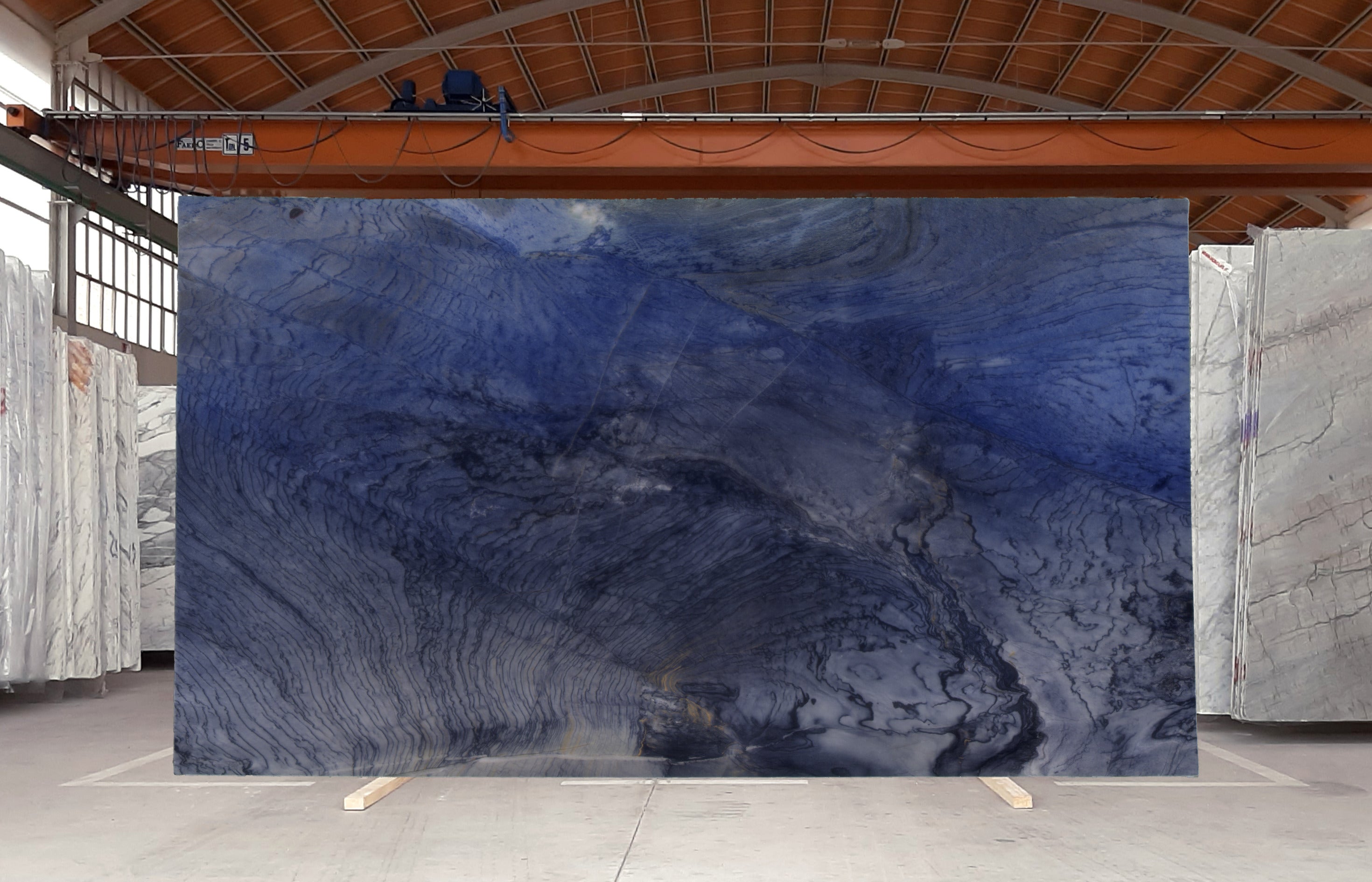  Azul Macaubas A1 Select Quartzite Slab 3/4  Polished Stone - 4127#11 -  76X133 