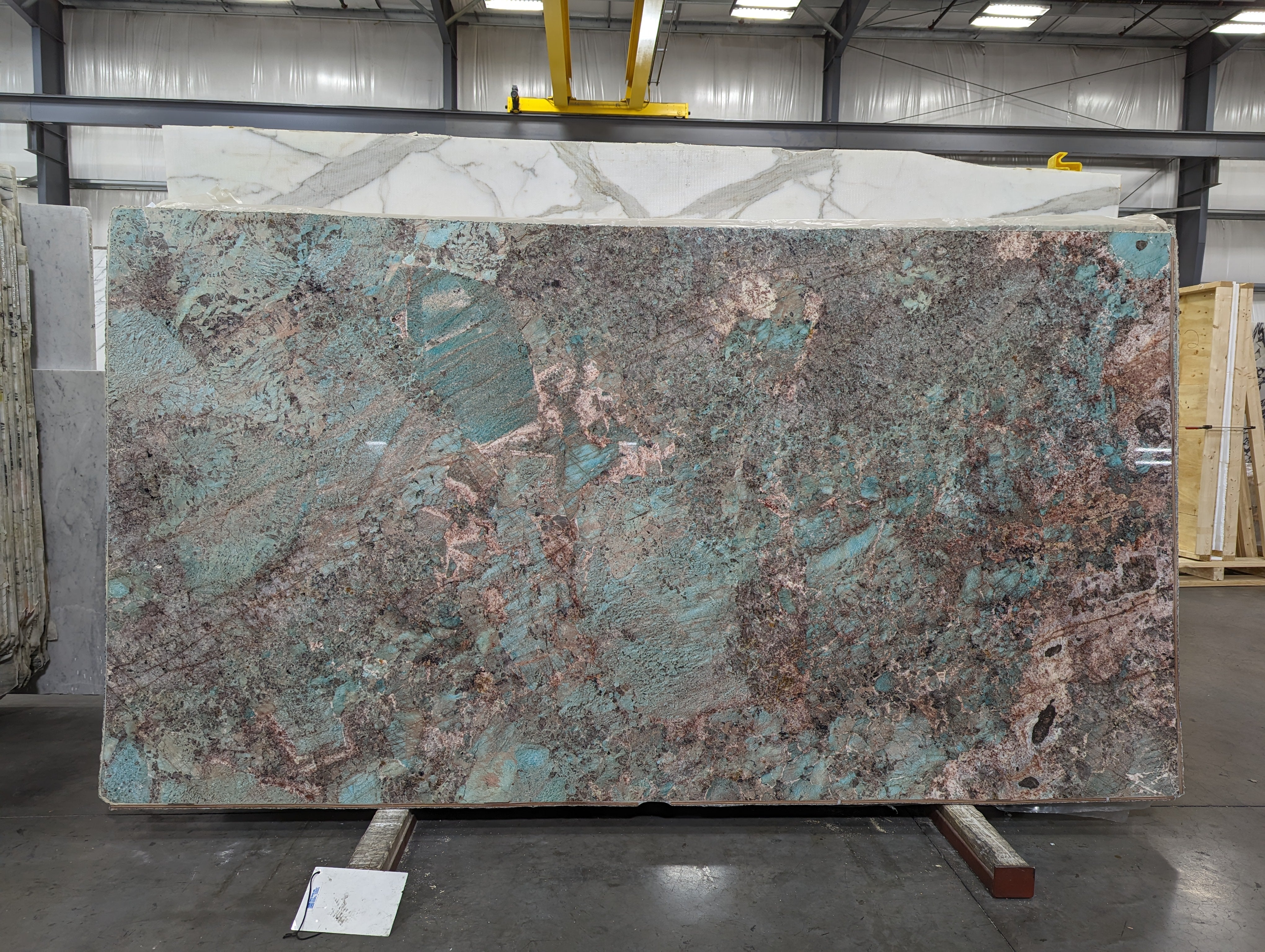  Amazonite%20Quartzite%20Slab%203/4%22%20%20Polished%20Stone - 20921#26 -  65X102 