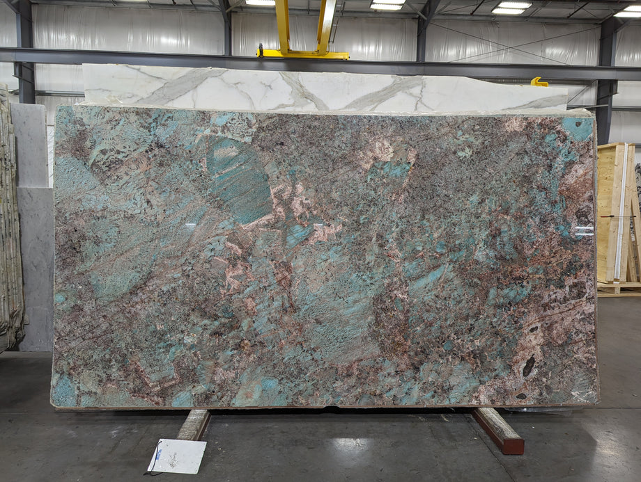  Amazonite Quartzite Slab 3/4  Polished Stone - 20921#26 -  49X103 