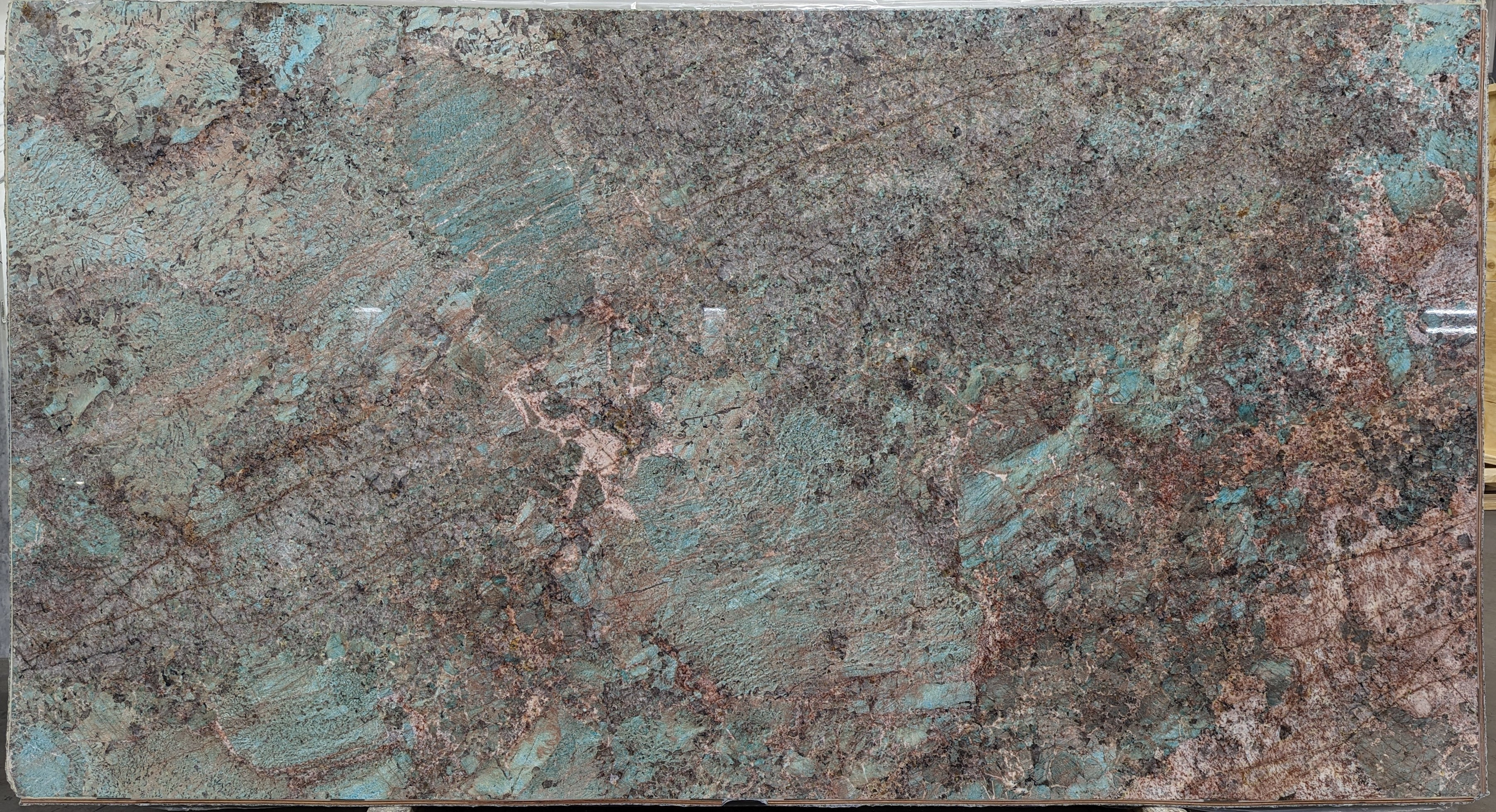  Amazonite Quartzite Slab 3/4  Polished Stone - 20921#28 -  64X119 