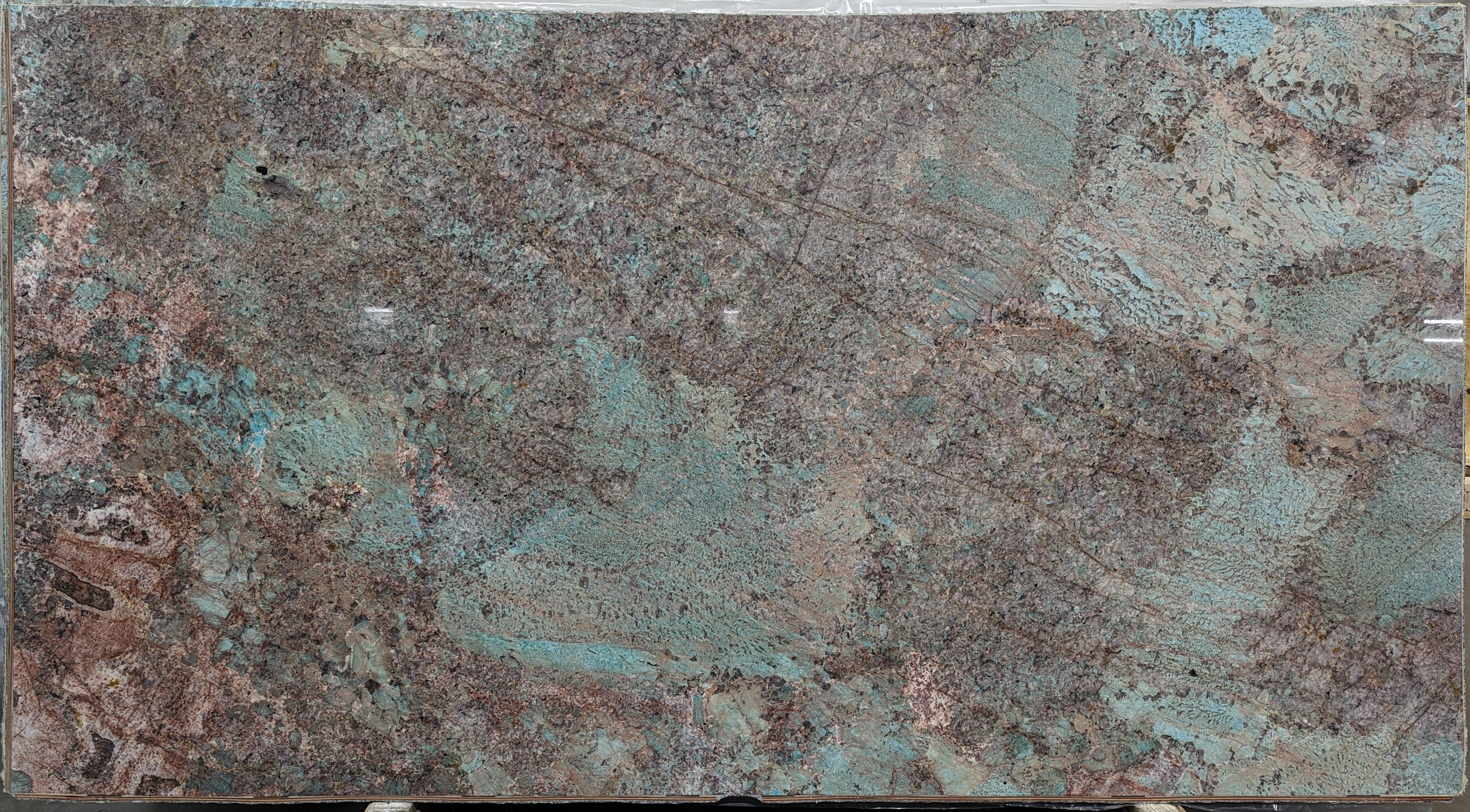  Amazonite%20Quartzite%20Slab%203/4%22%20%20Polished%20Stone - 20921#31 -  64X119 