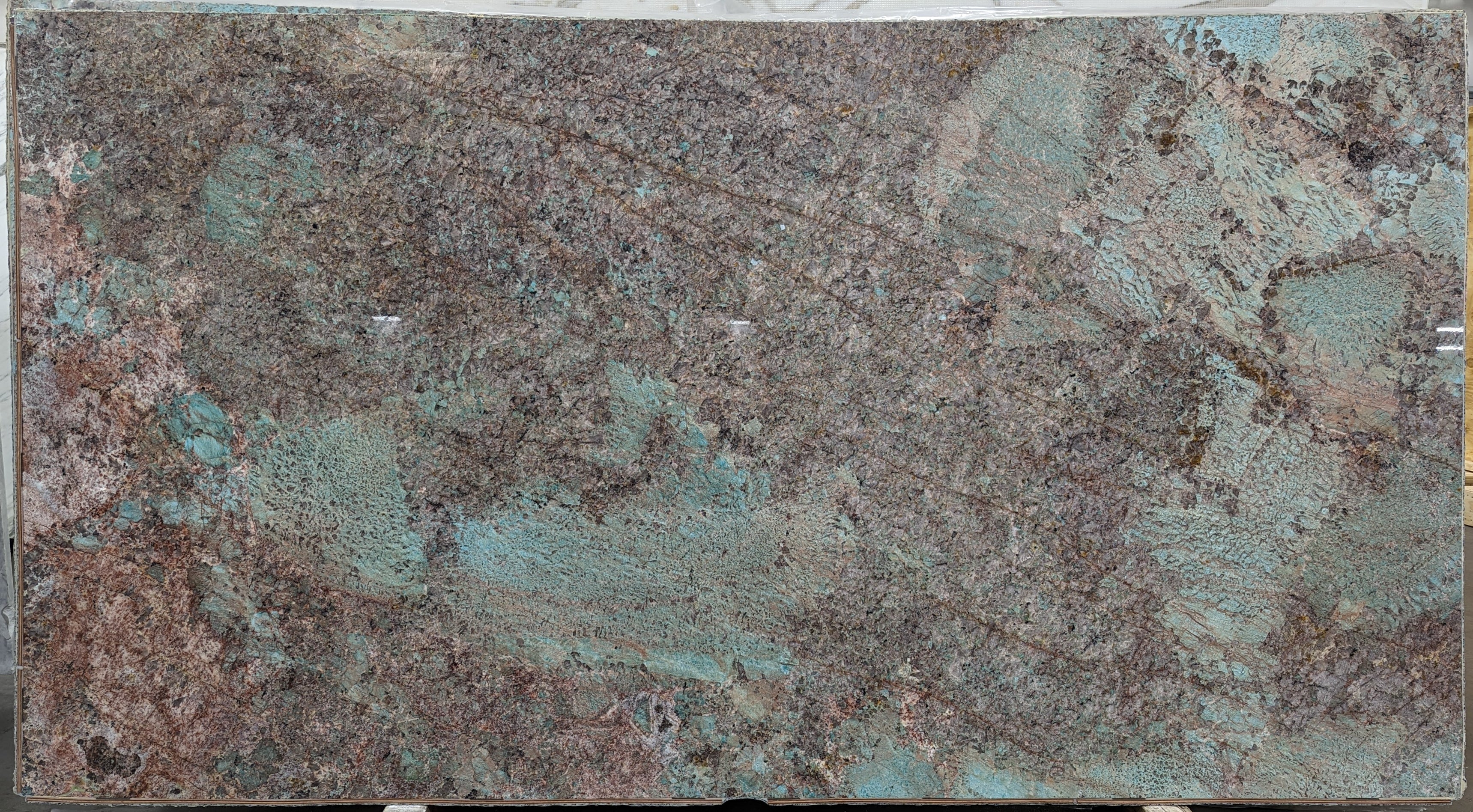  Amazonite%20Quartzite%20Slab%203/4%22%20%20Polished%20Stone - 20921#33 -  64X119 