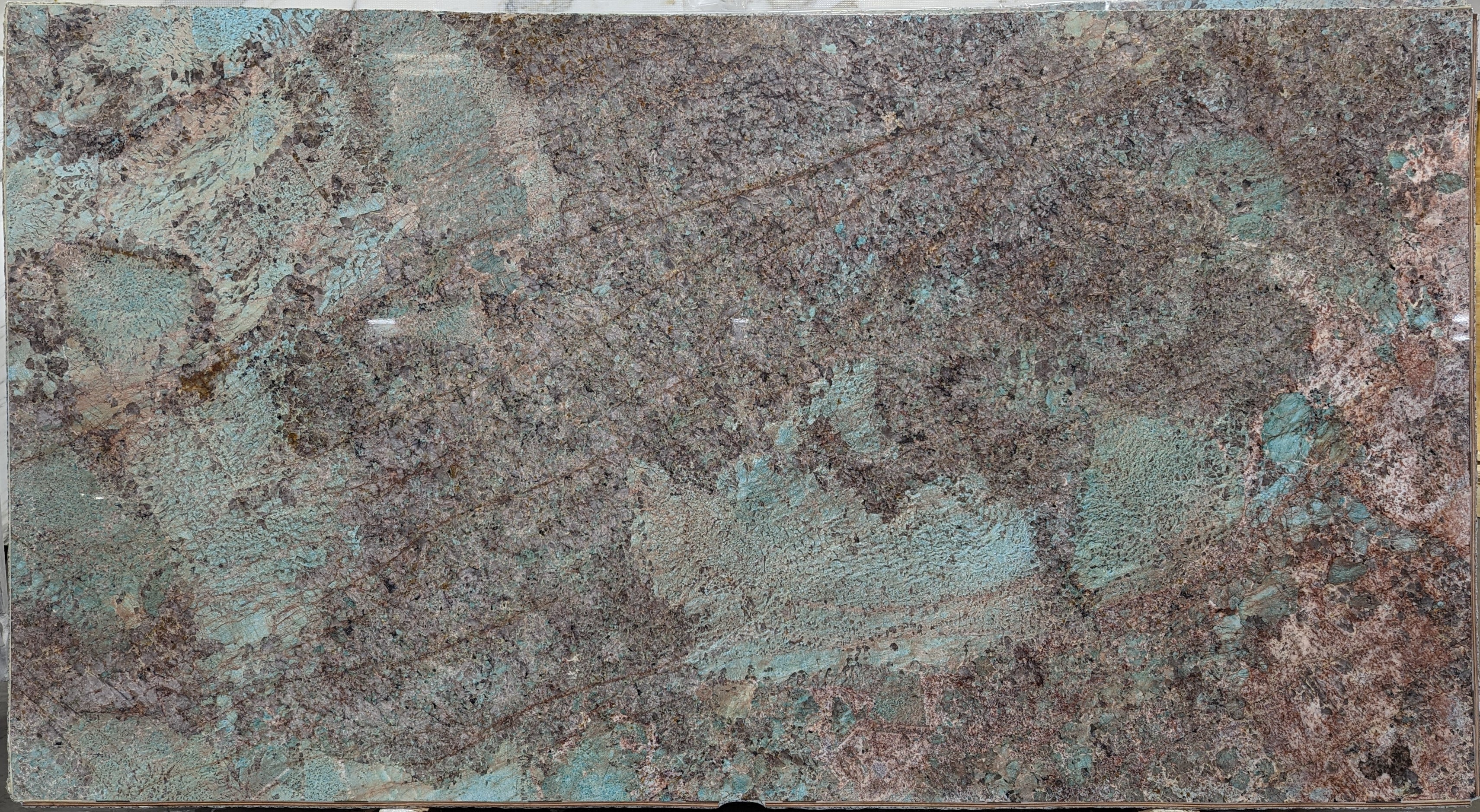  Amazonite Quartzite Slab 3/4  Polished Stone - 20921#34 -  64X119 