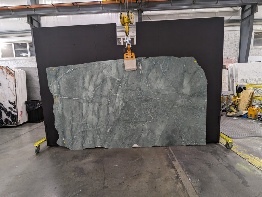  Aquamarina Serpentine Slab 3/4  Polished Stone - 1485#02 -  61x103 