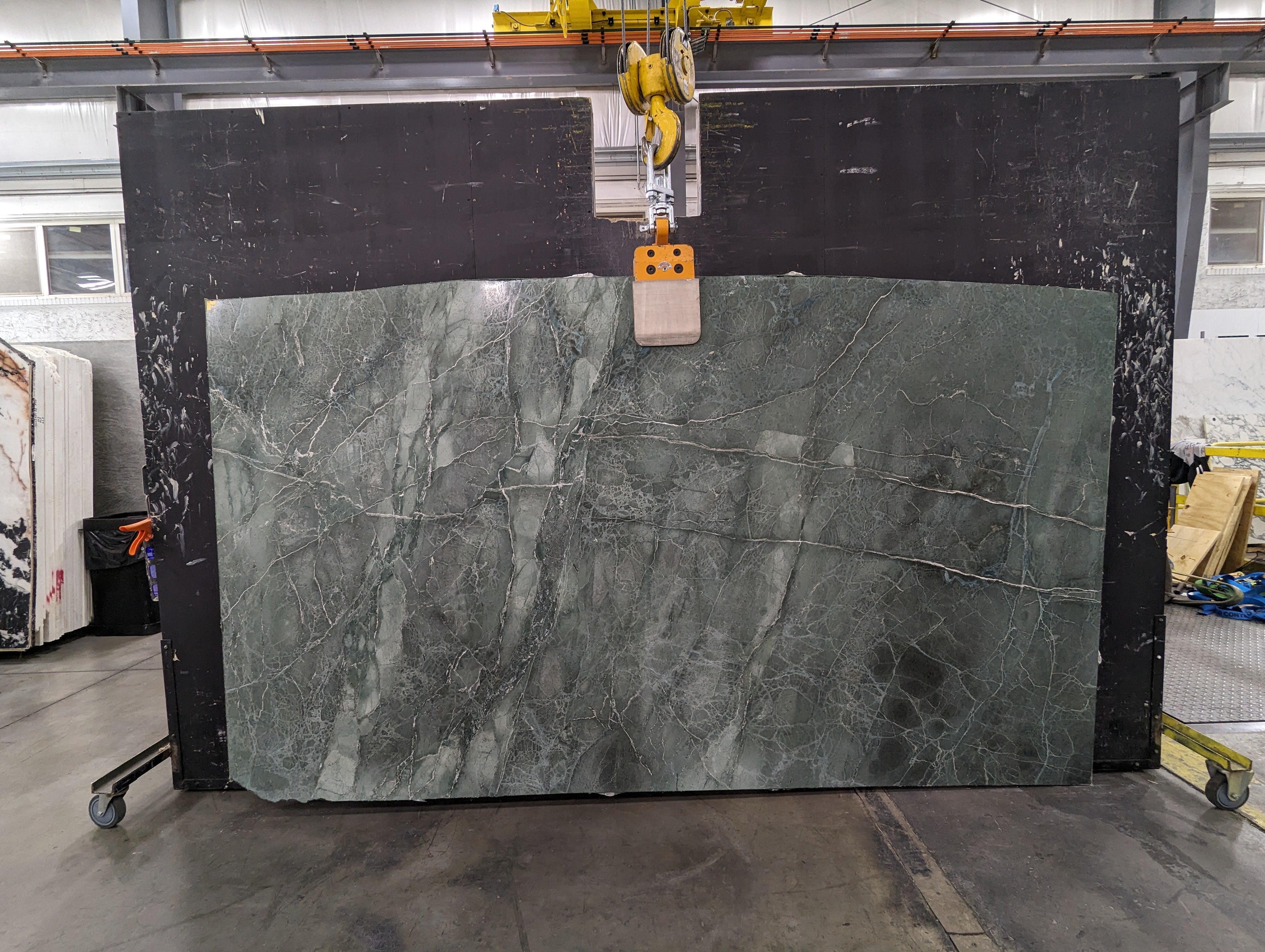  Aquamarina%20Serpentine%20Slab%203/4%22%20%20Polished%20Stone - 1485#28 -  63X115 