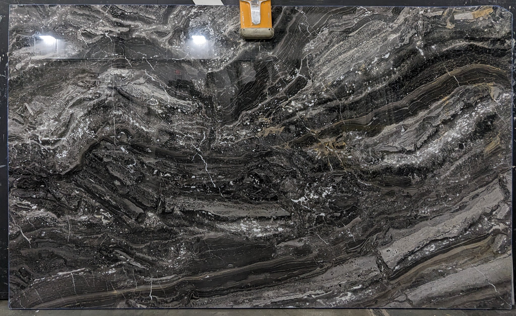  Arabescato Orobico Dark Marble Slab 3/4 - HYEQ#34 -  73x124 