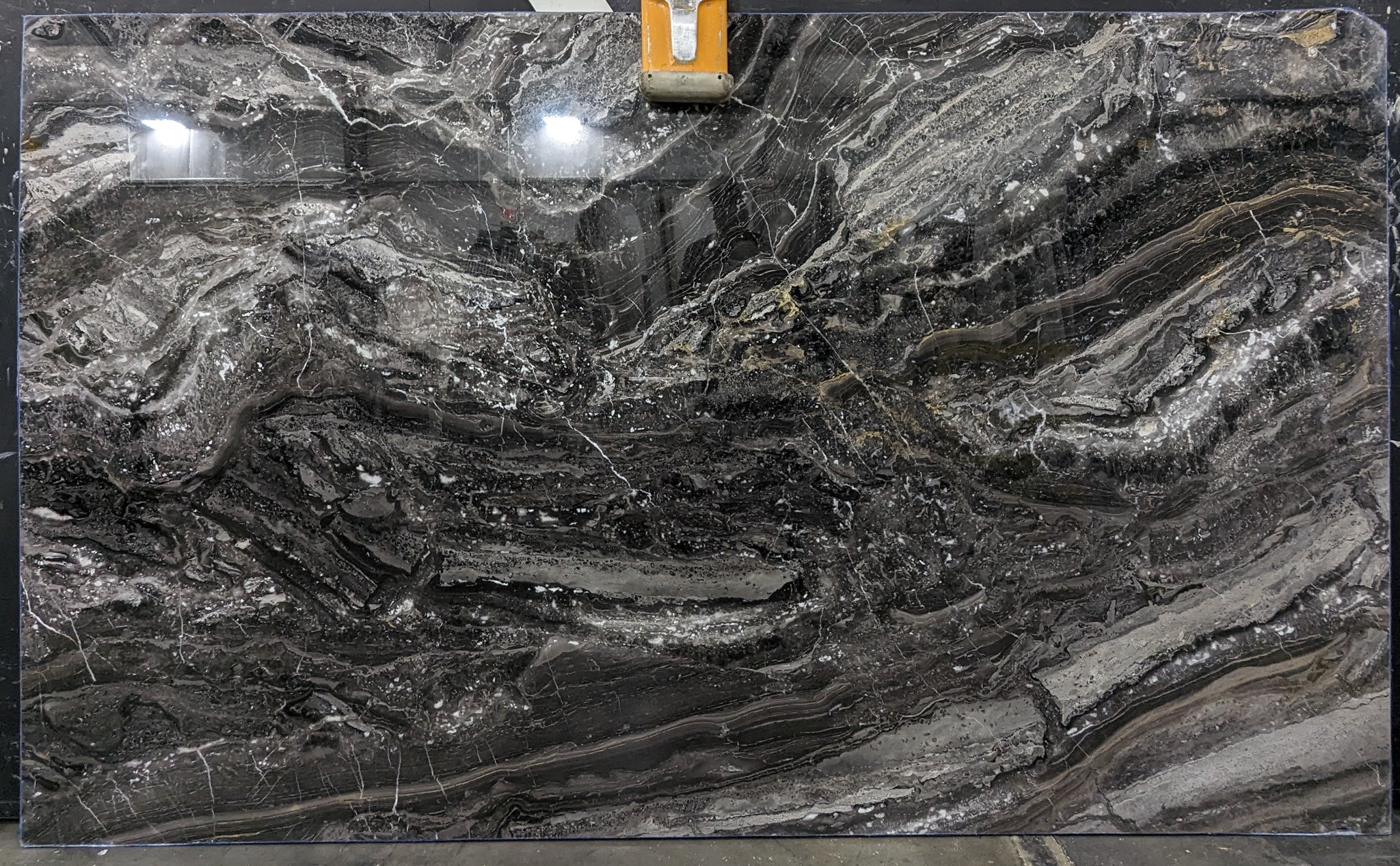  Arabescato Orobico Dark Marble Slab 3/4 - HYEQ#36 -  73x124 