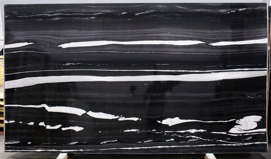  Brazilian Black Rush Granite Slab 3/4  Polished Stone - 32121G#28 -  70X125 