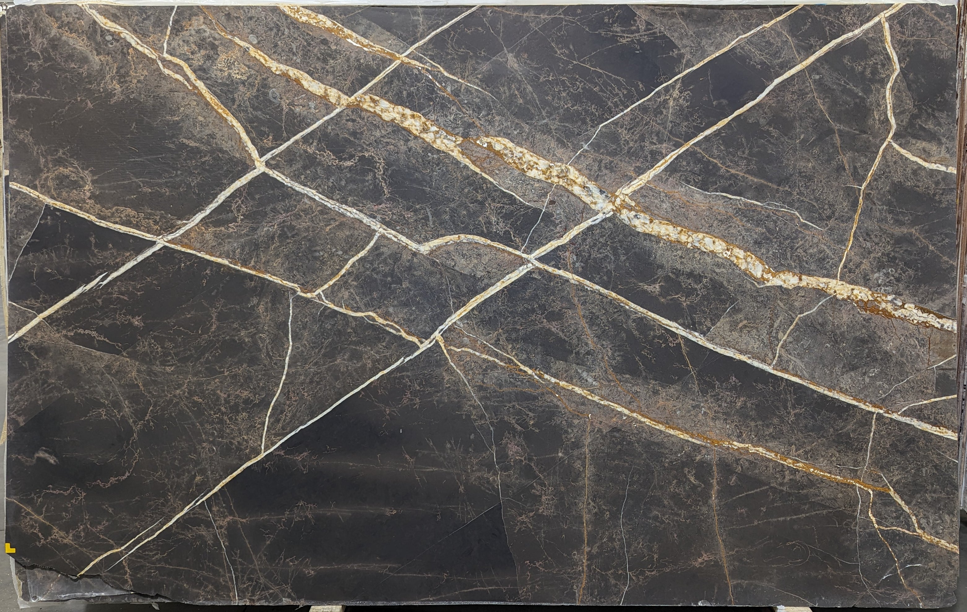  Bronze Fantasy Marble Slab 3/4  Leather Stone - H729#14 -  62x107 