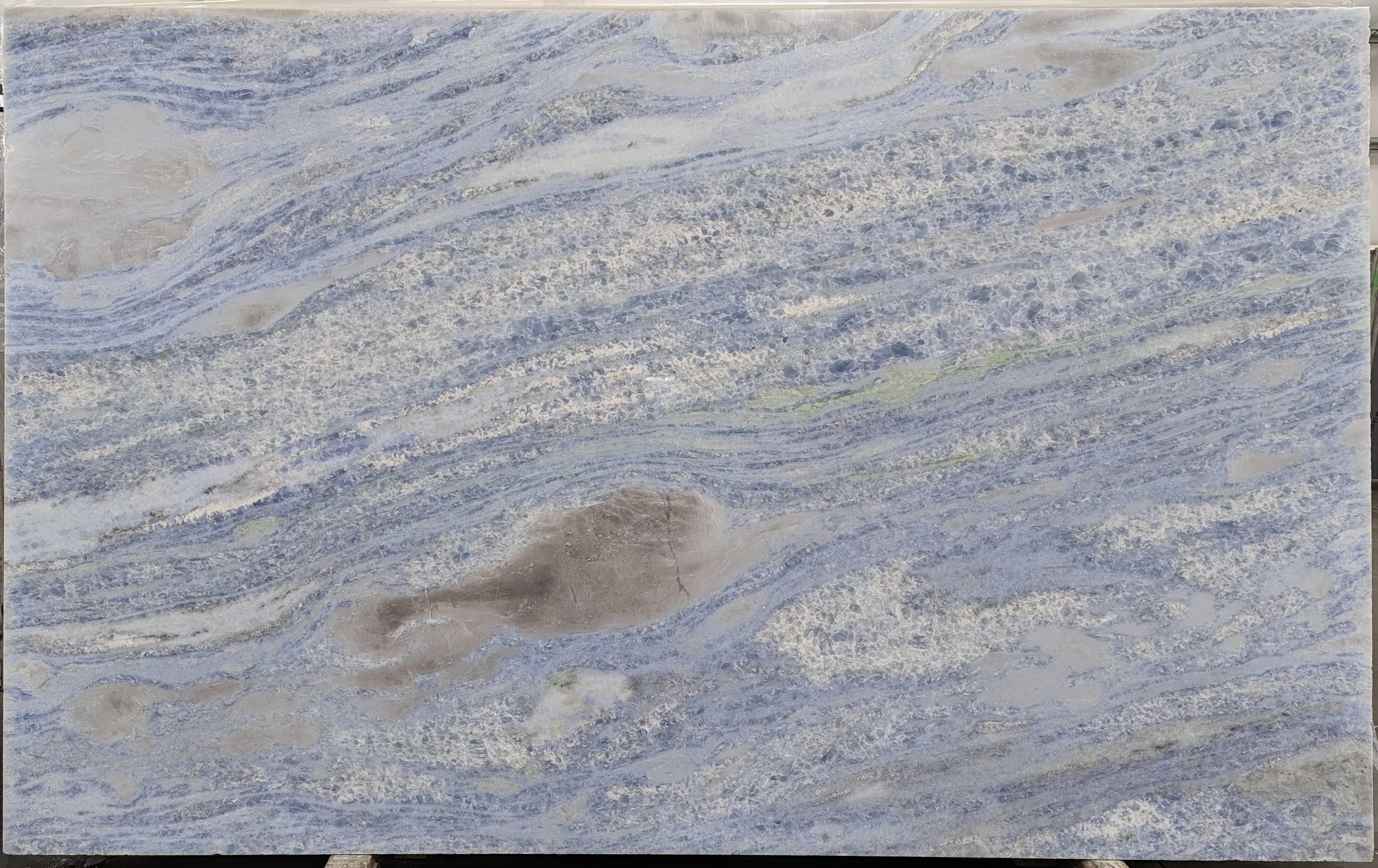  Blue Calcite Slab 1-1/4  Polished Stone - 746#36 -  70x115 