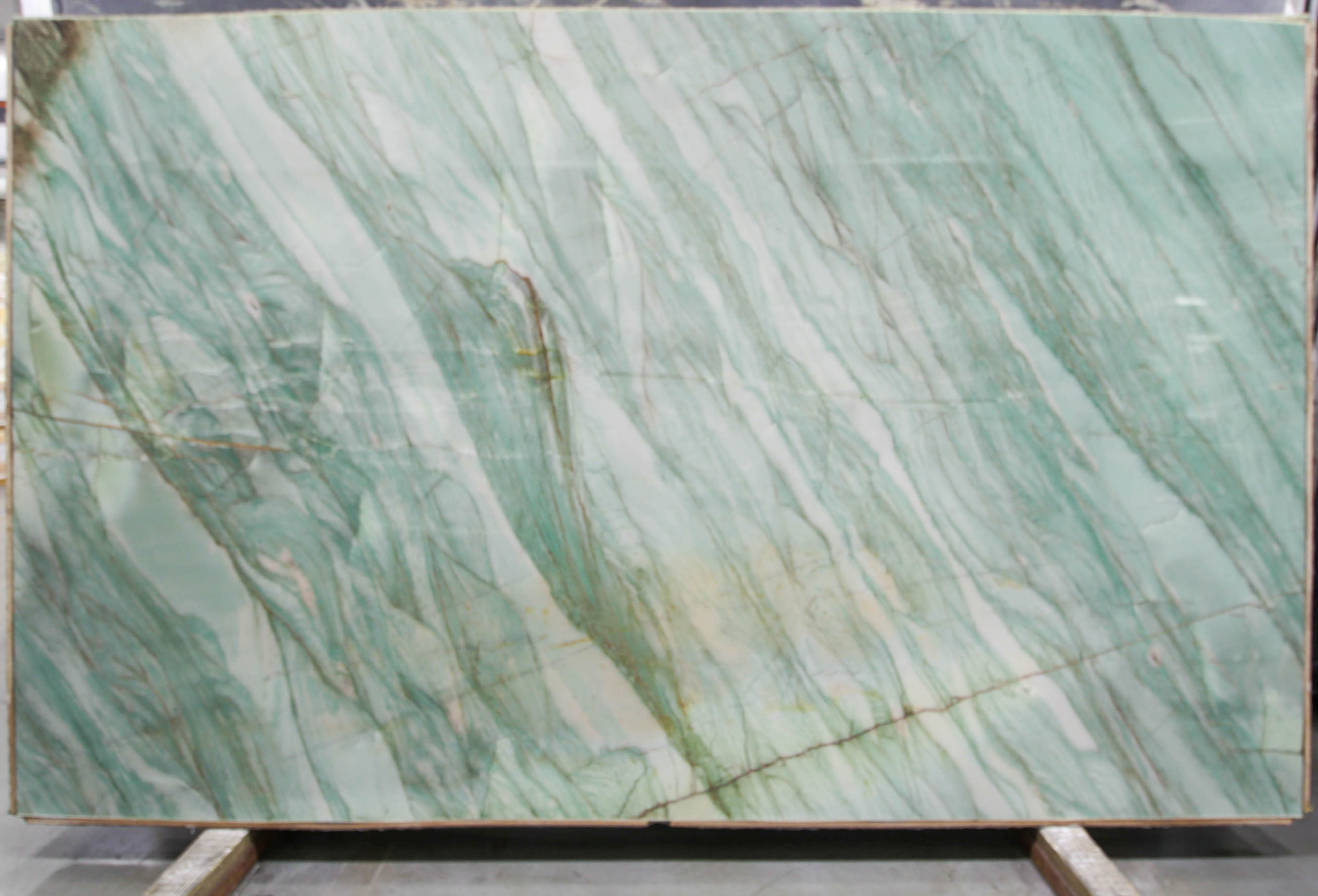  Botanic Green Quartzite Slab 3/4 - VR4512#16 -  64X105 