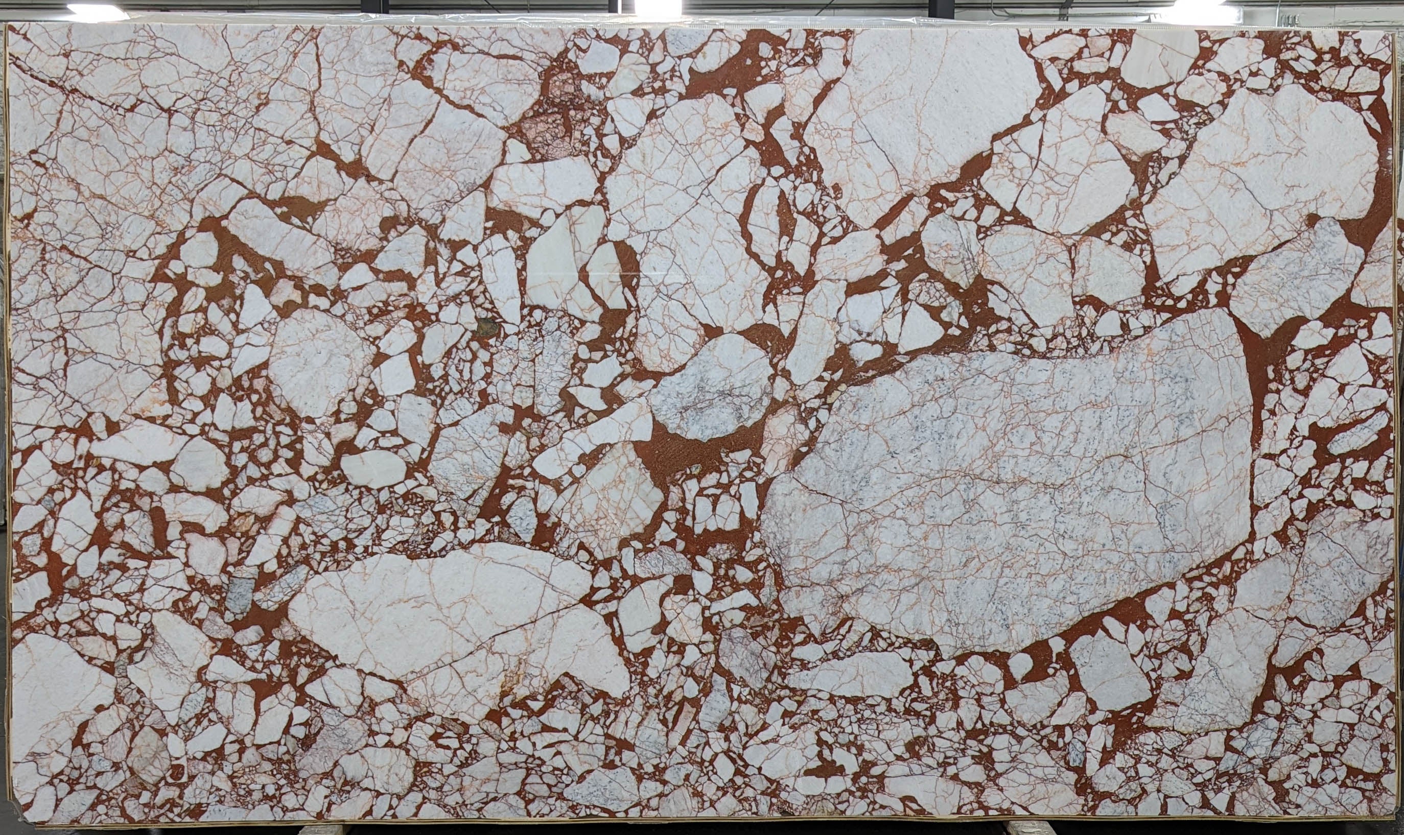  Calacatta Burgundy Marble Slab 3/4  Polished Stone - TM2210#15 -  VS 71X124 