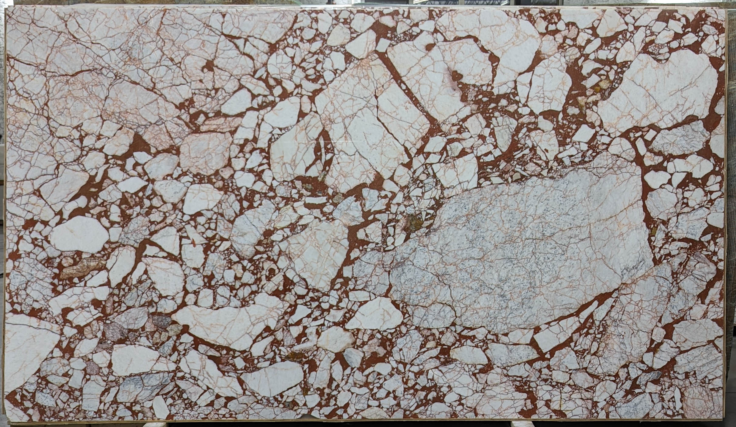  Calacatta Burgundy Marble Slab 3/4  Polished Stone - TM2210#19 -  VS 71X124 