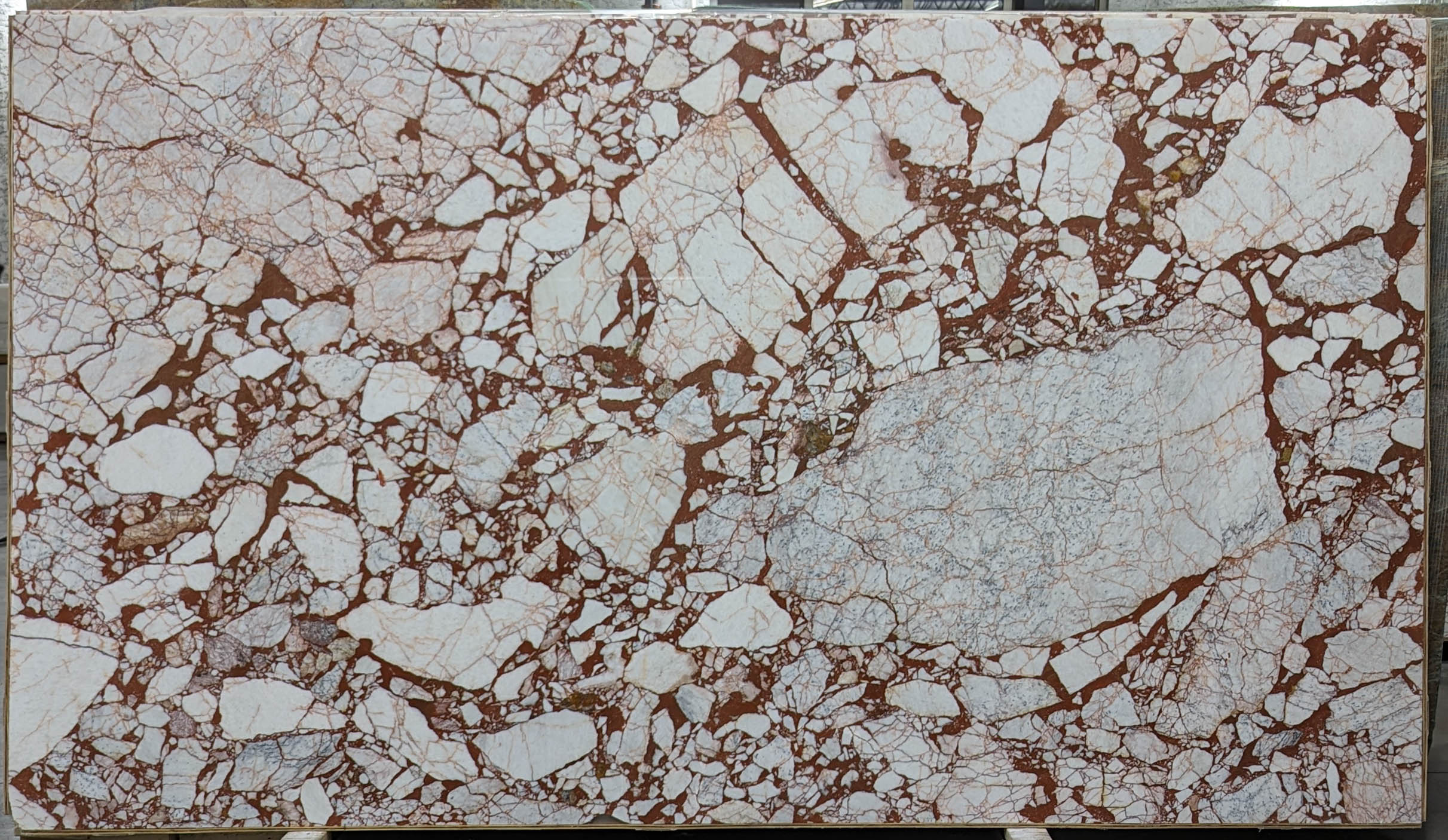  Calacatta%20Burgundy%20Marble%20Slab%203/4%22%20%20Polished%20Stone - TM2210#19 -  VS 71X124 