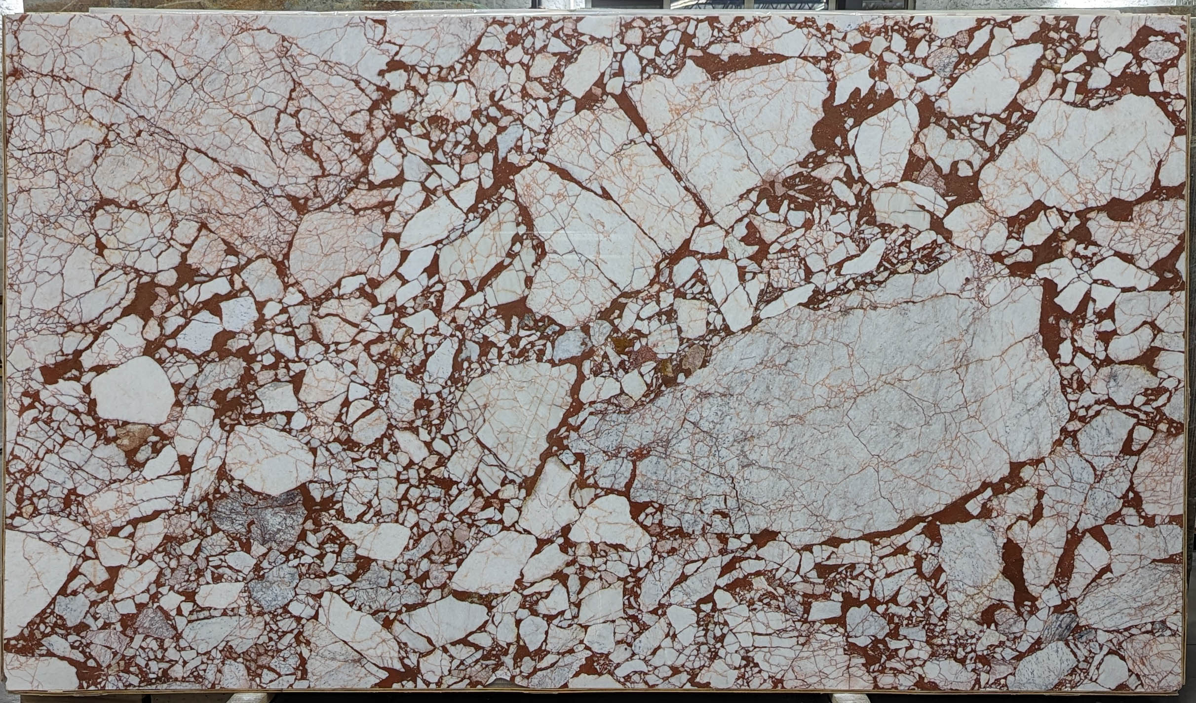  Calacatta Burgundy Marble Slab 3/4  Polished Stone - TM2210#21 -  VS 71X124 