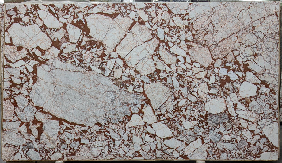  Calacatta Burgundy Marble Slab 3/4  Polished Stone - TM2210#22 -  VS 71X124 
