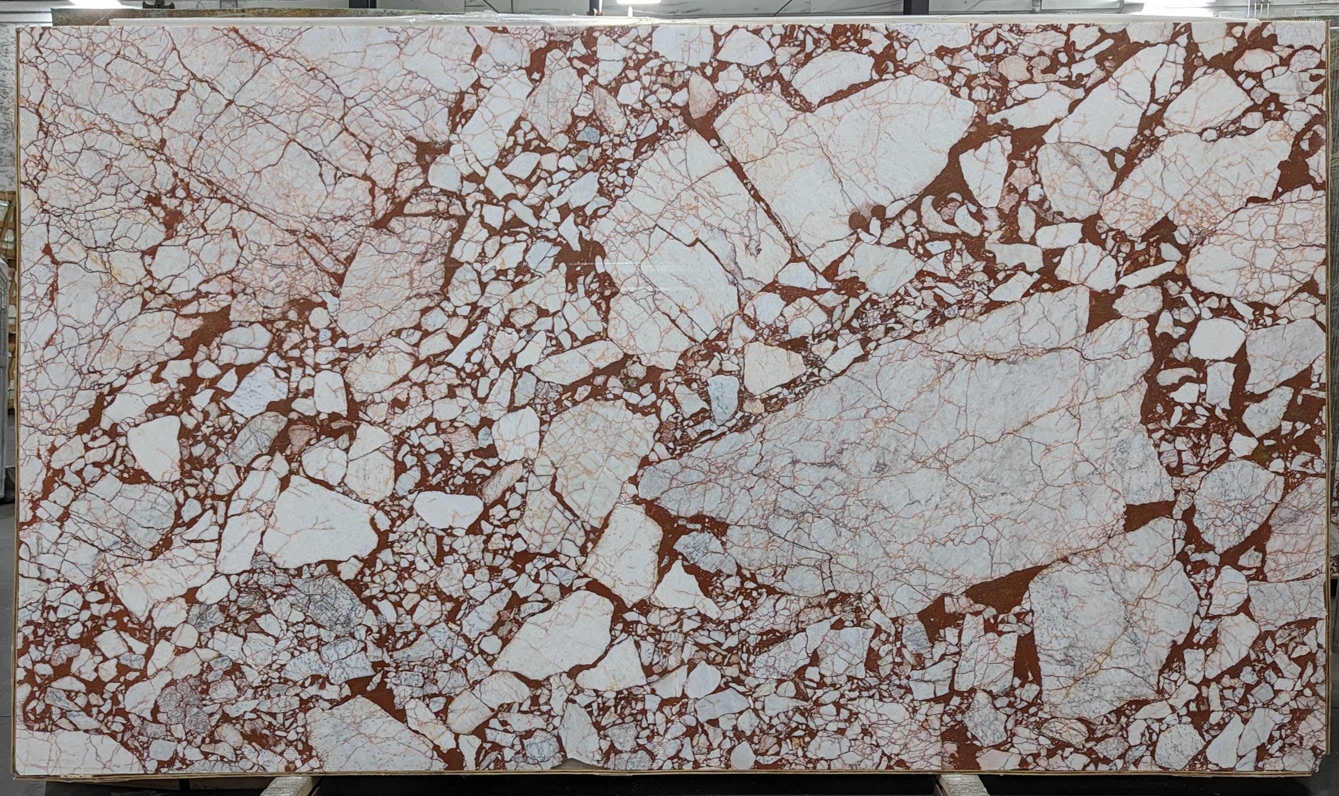  Calacatta Burgundy Marble Slab 3/4  Polished Stone - TM2210#23 -  VS 71X124 