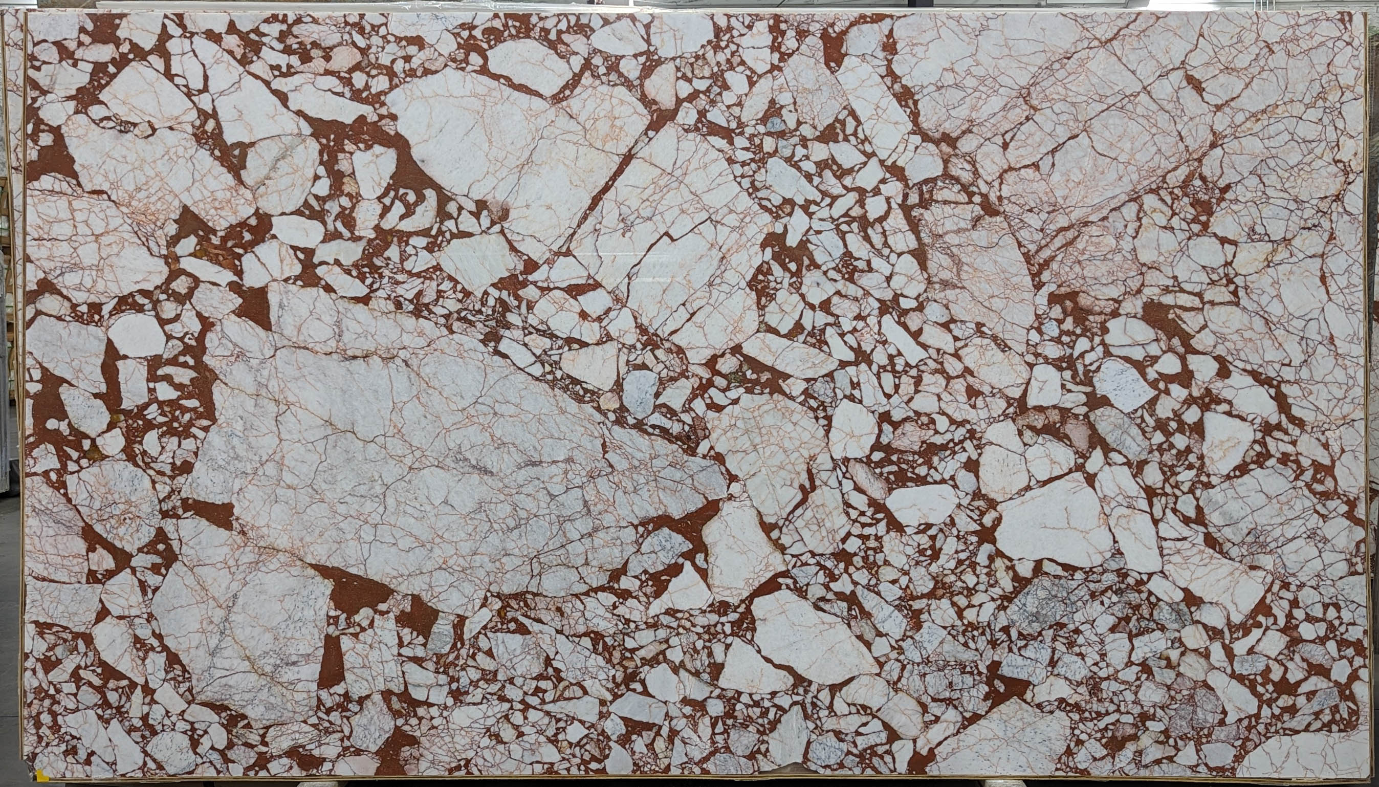  Calacatta Burgundy Marble Slab 3/4  Polished Stone - TM2210#24 -  VS 71X124 