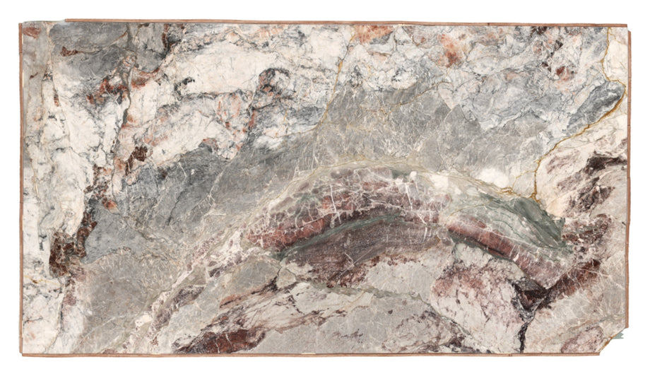  Cherry Blossom Marble Slab 3/4  Honed Stone - P040BD#18 -  64 X 120 VS 